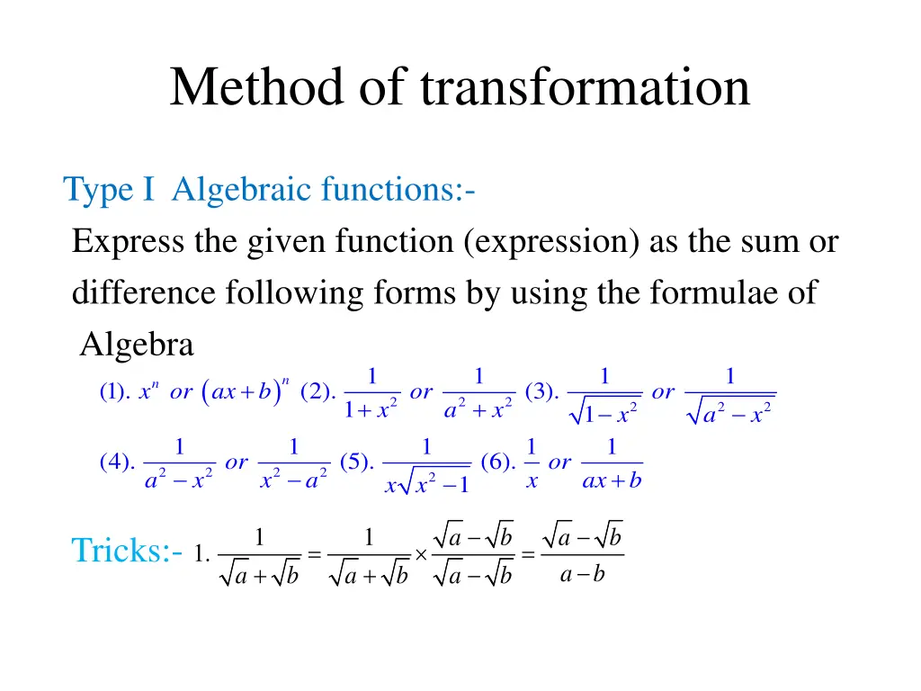 method of transformation
