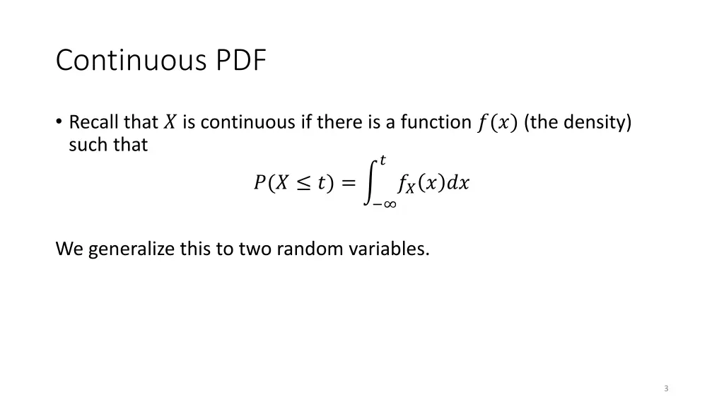 continuous pdf