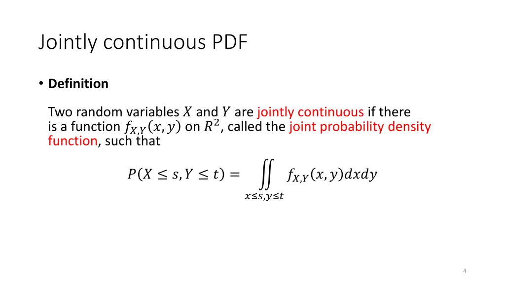jointly continuous pdf