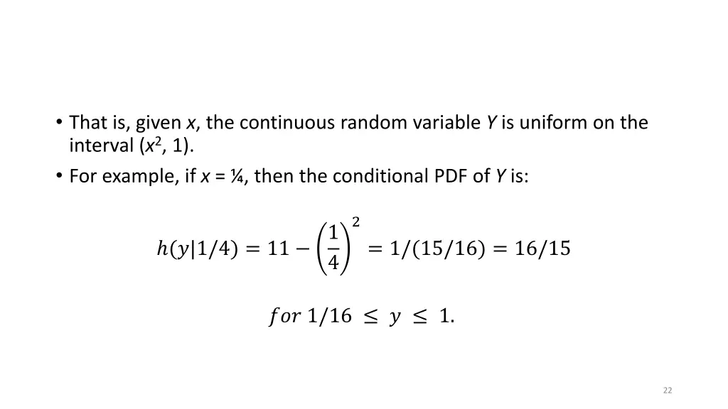 that is given x the continuous random variable