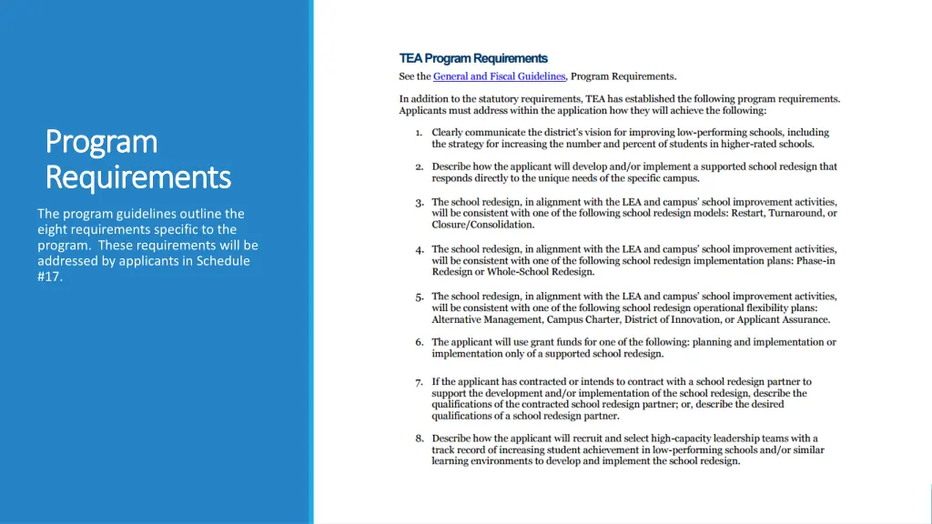 program program requirements requirements