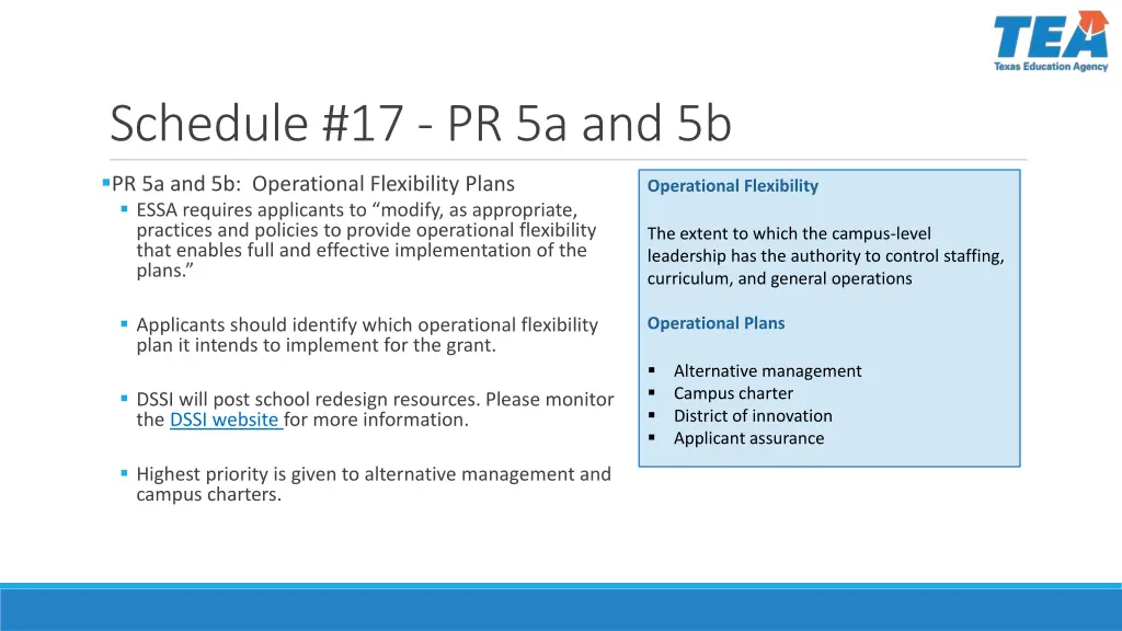 schedule 17 pr 5a and 5b