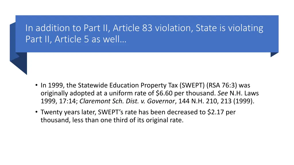 in addition to part ii article 83 violation state