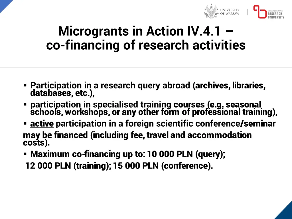 microgrants in action iv 4 1 co financing 1