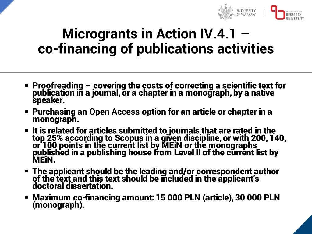 microgrants in action iv 4 1 co financing
