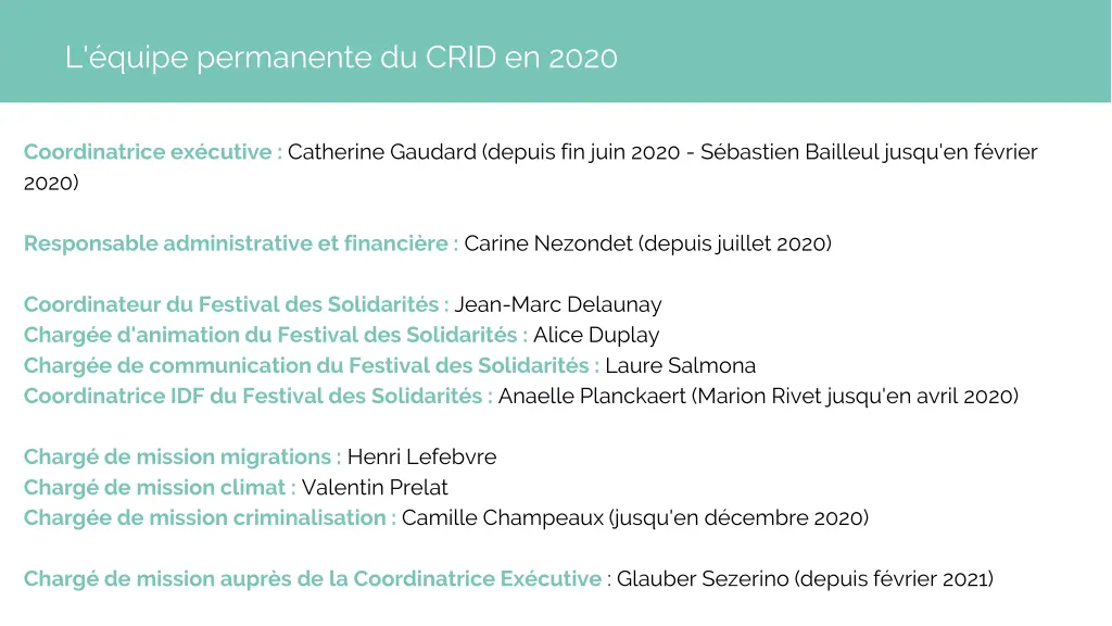 l quipe permanente du crid en 2020