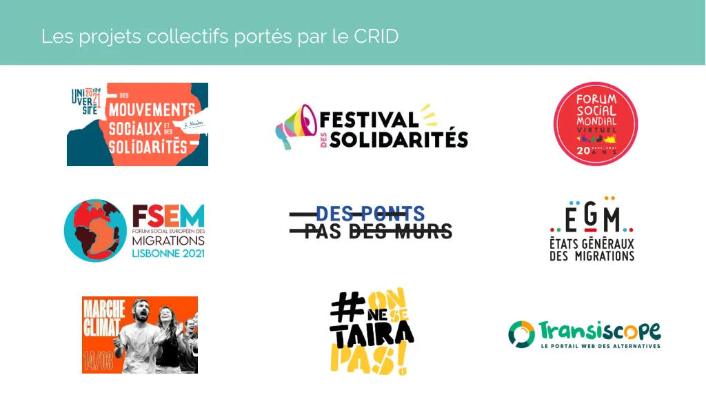 les projets collectifs port s par le crid