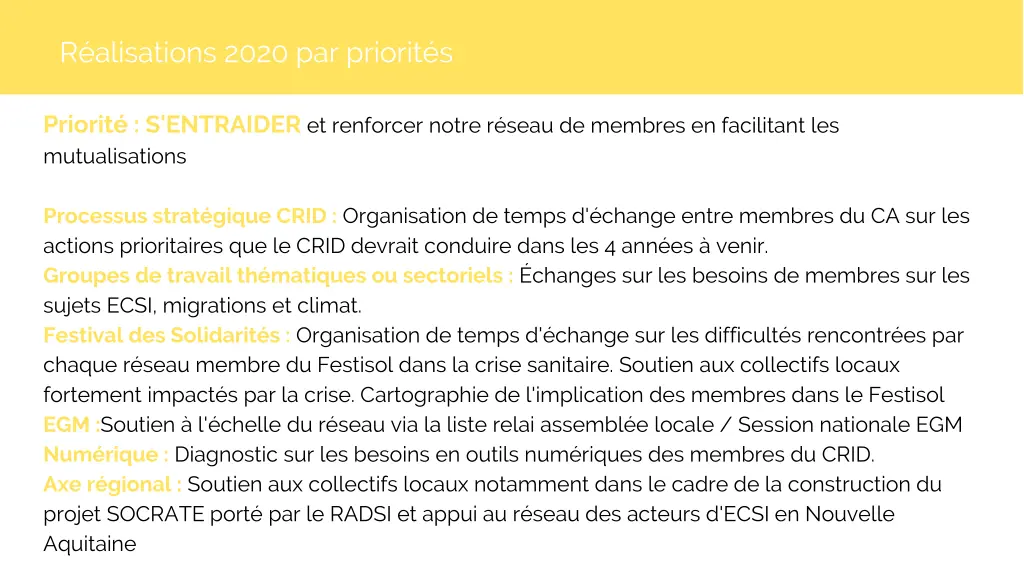 r alisations 2020 par priorit s 4