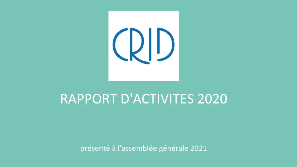 rapport d activites 2020