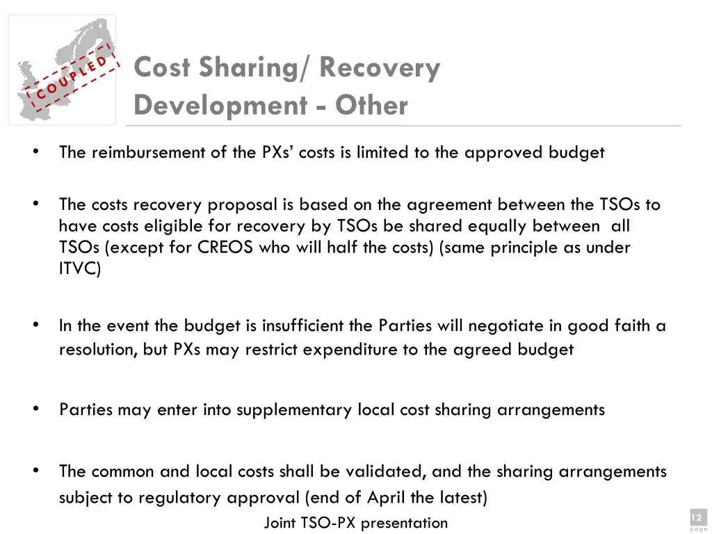 cost sharing recovery development other