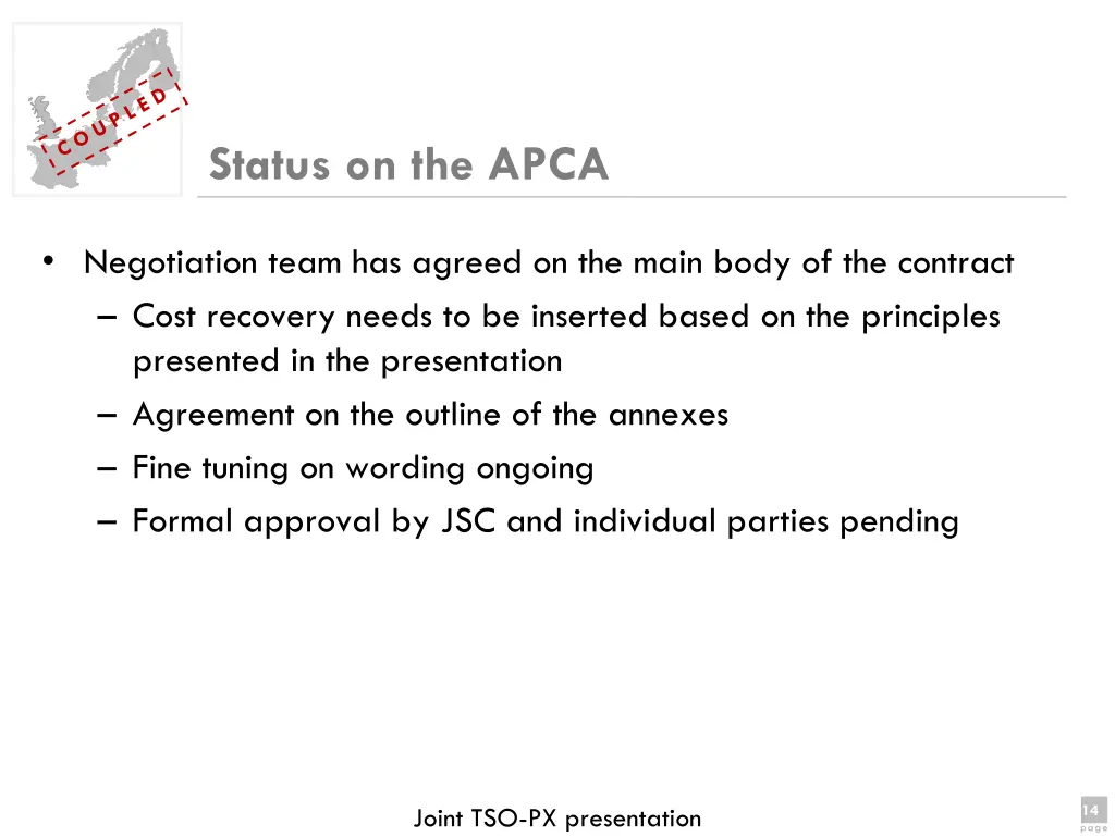 status on the apca