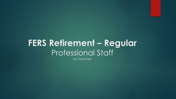 fers retirement regular professional staff