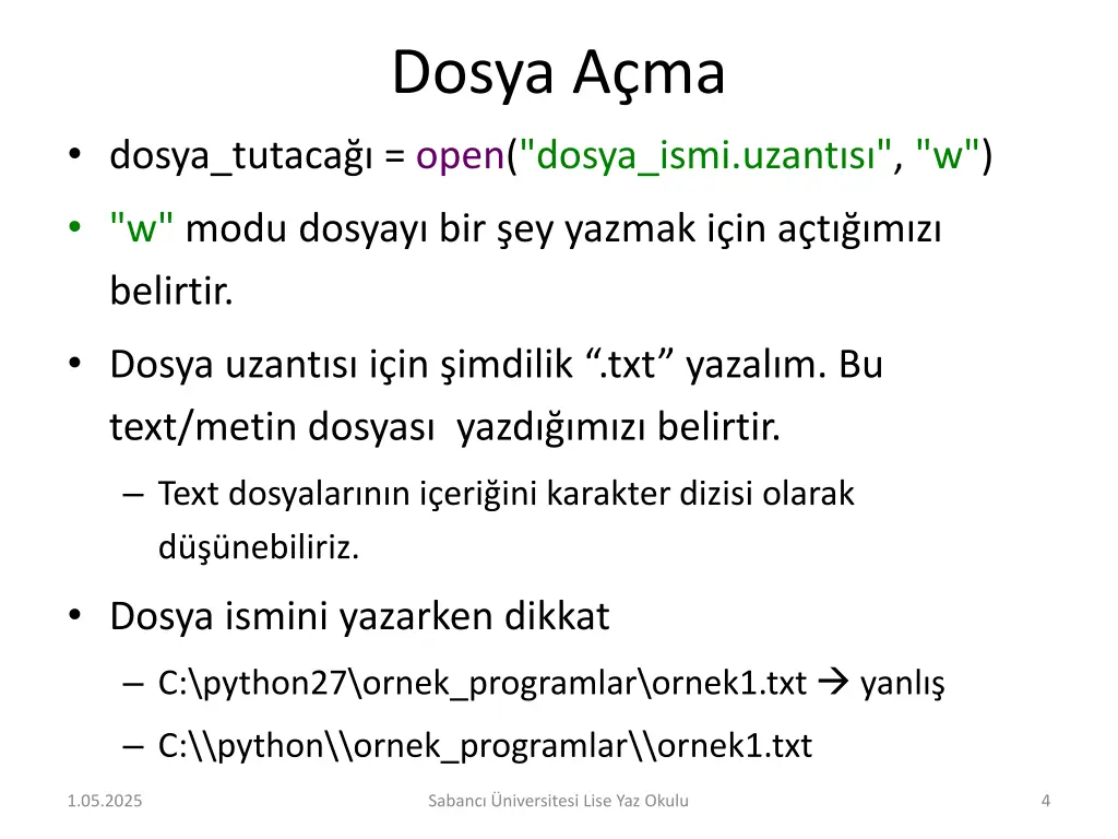 dosya a ma