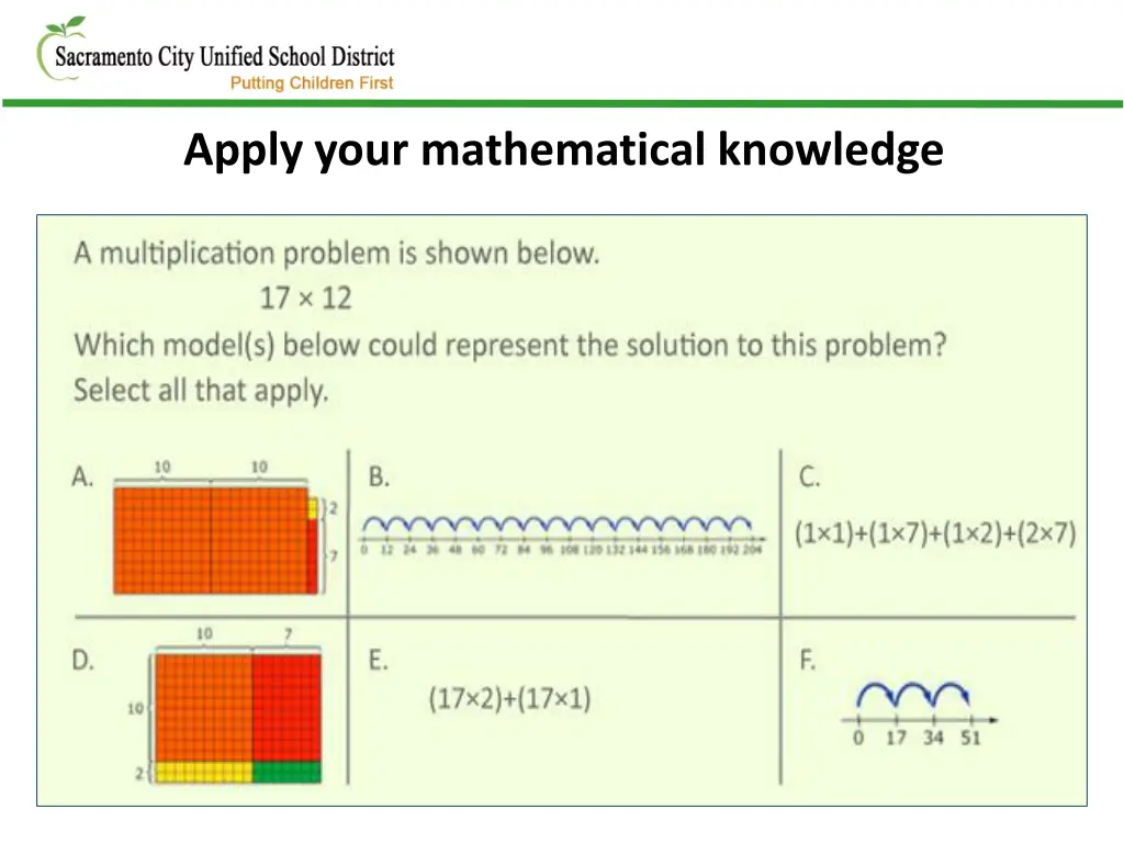 apply your mathematical knowledge