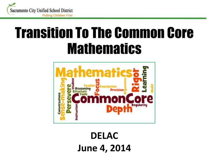transition to the common core mathematics