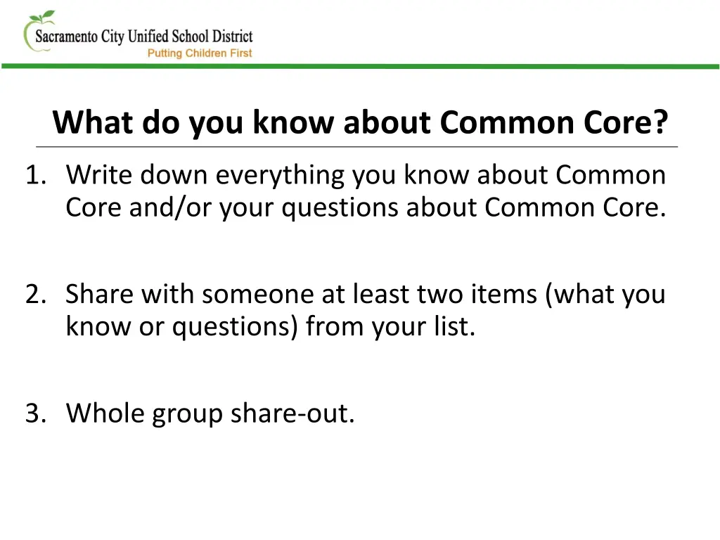 what do you know about common core