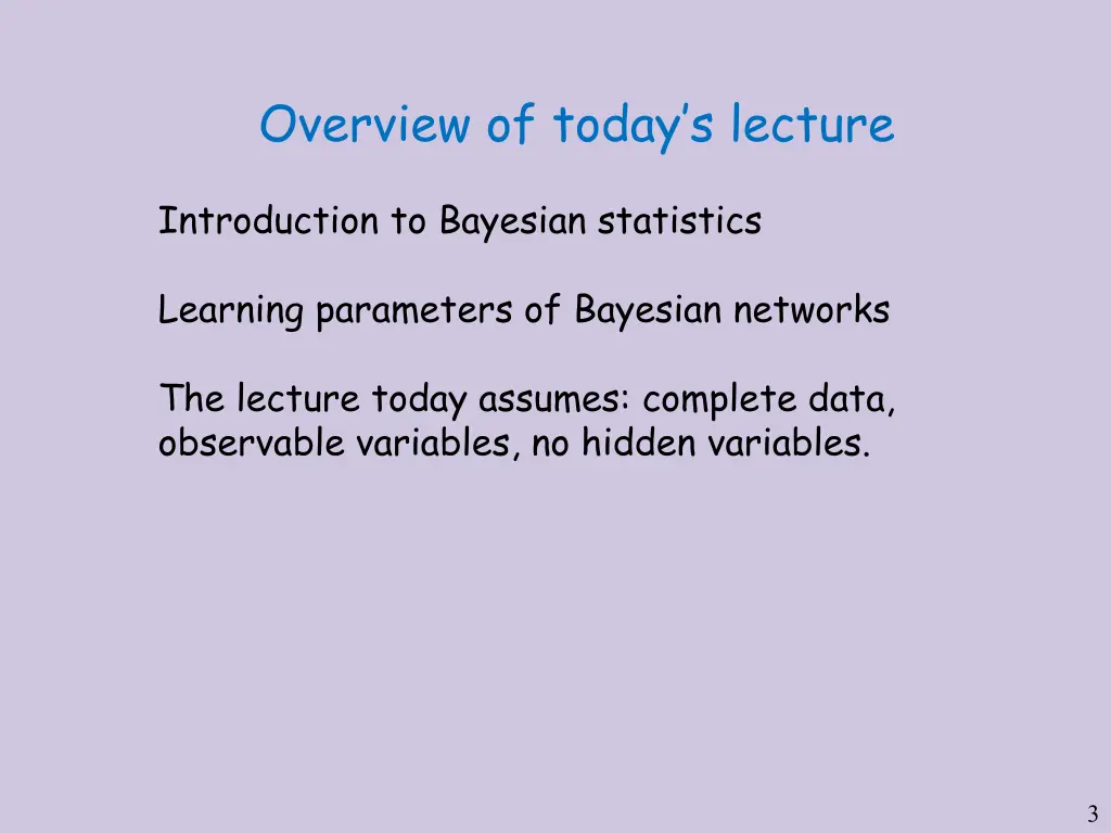 overview of today s lecture