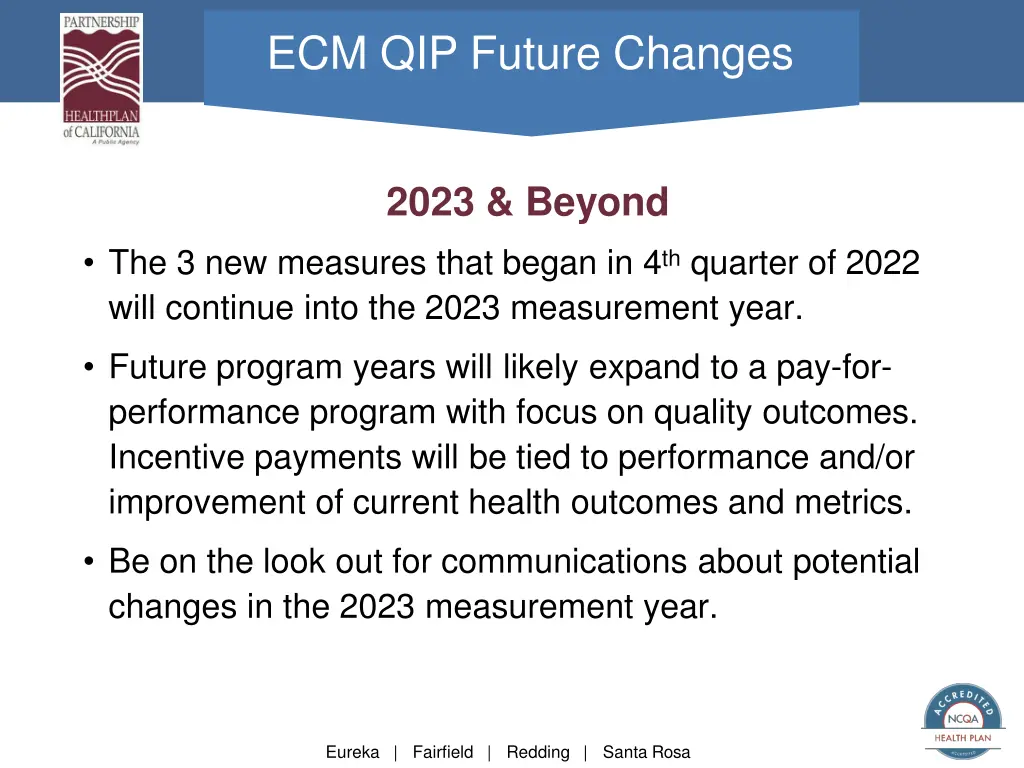 ecm qip future changes
