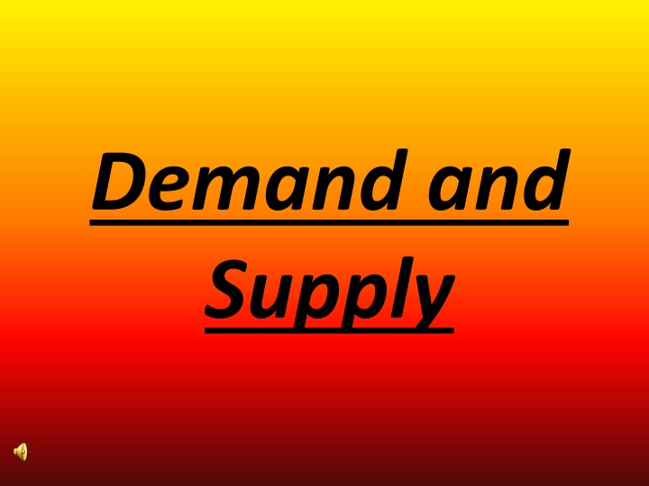 demand and supply