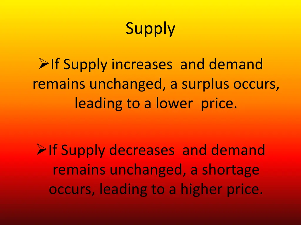 supply