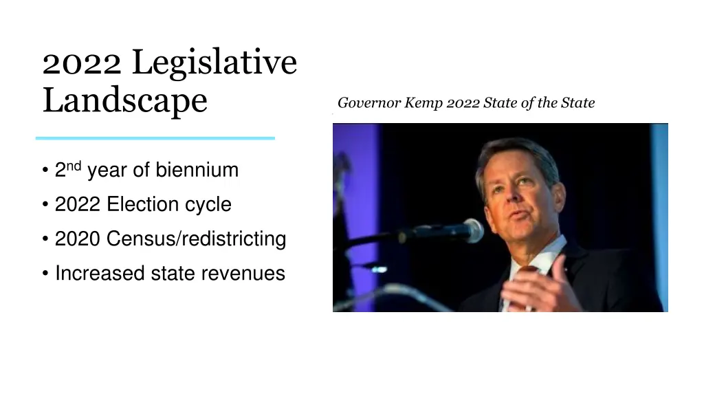 2022 legislative landscape