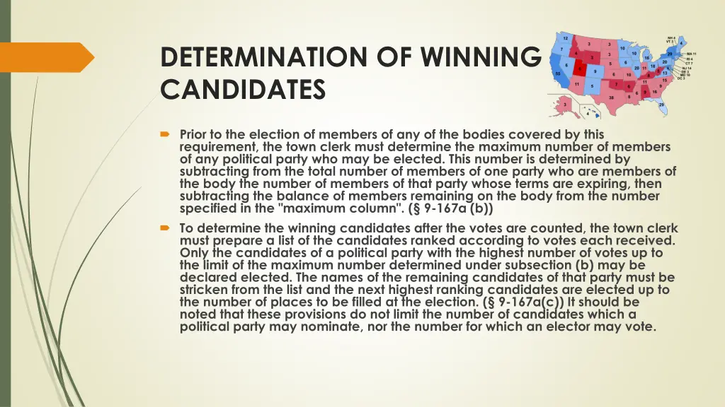 determination of winning candidates