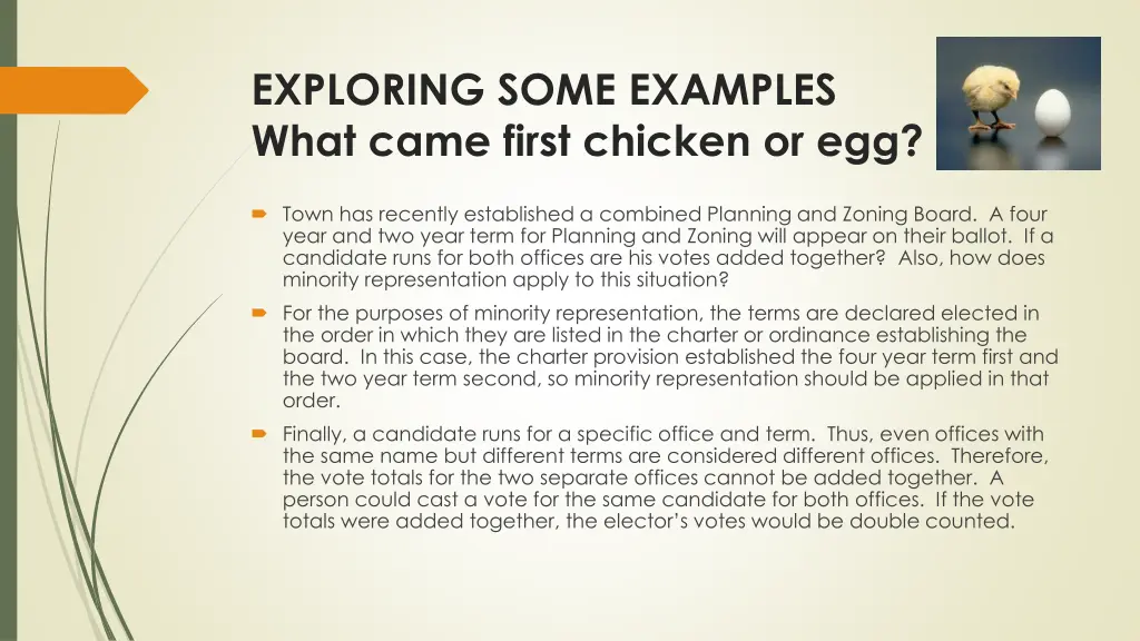 exploring some examples what came first chicken