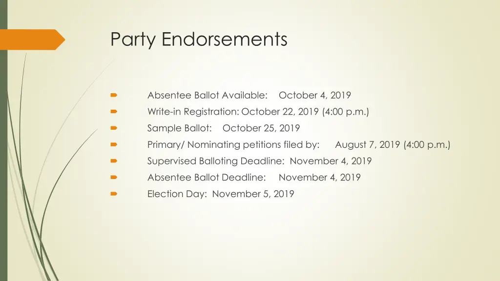 party endorsements
