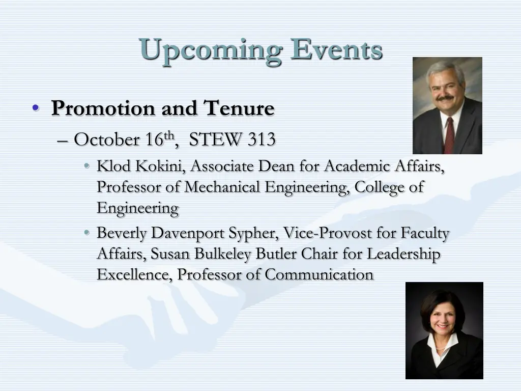 upcoming events
