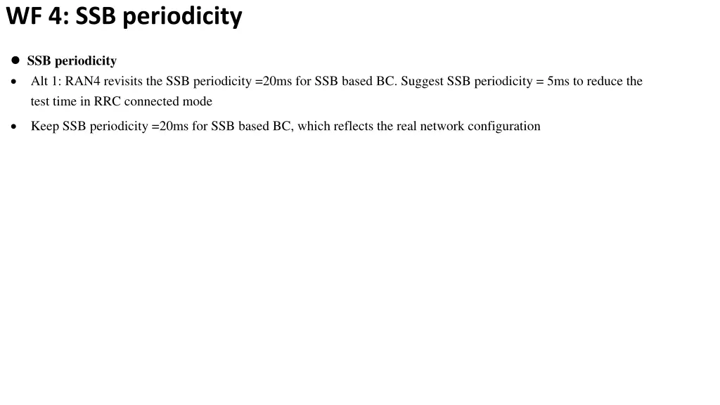 wf 4 ssb periodicity