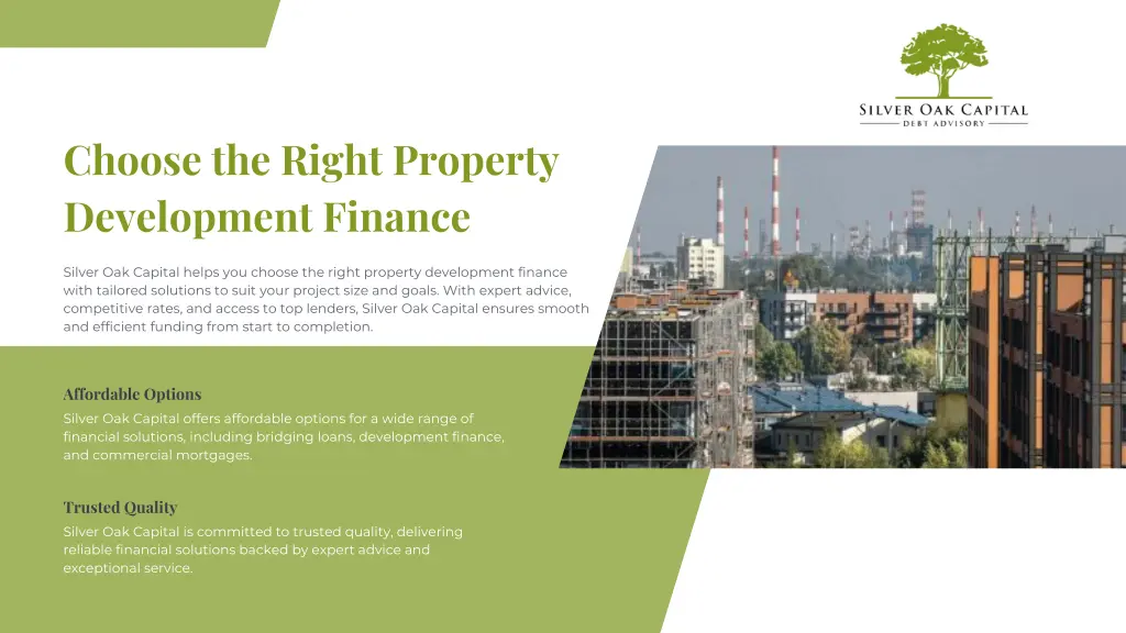 choose the right property development finance