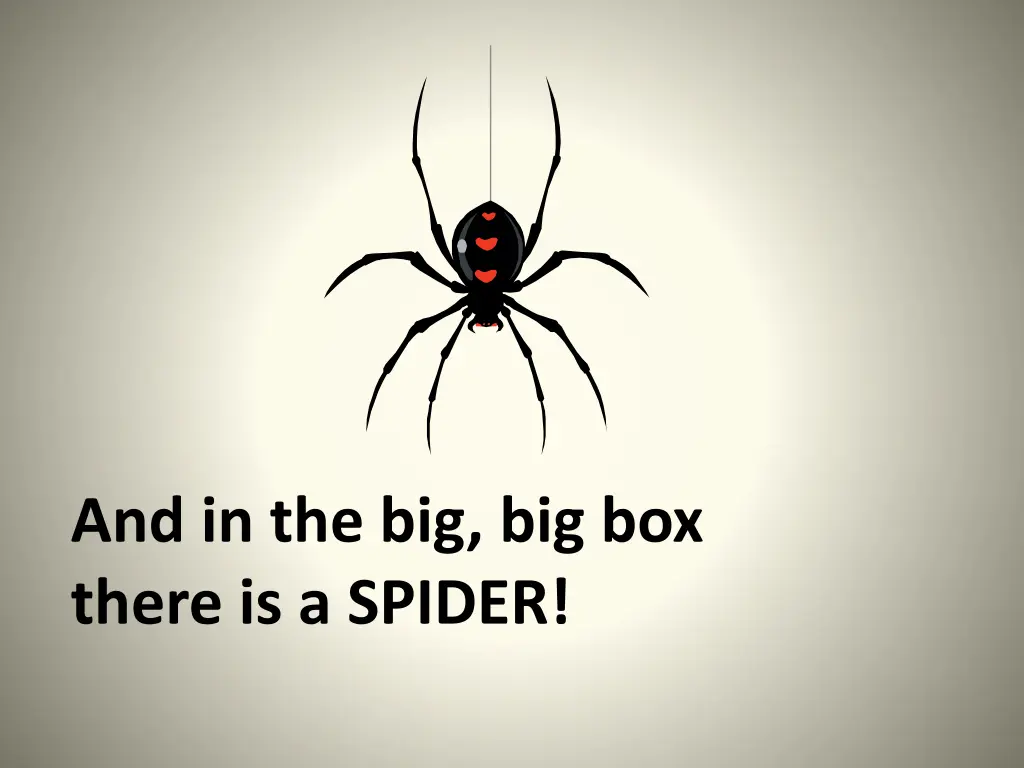 and in the big big box there is a spider