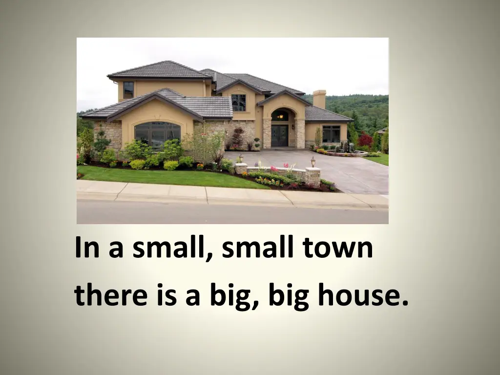 in a small small town there is a big big house