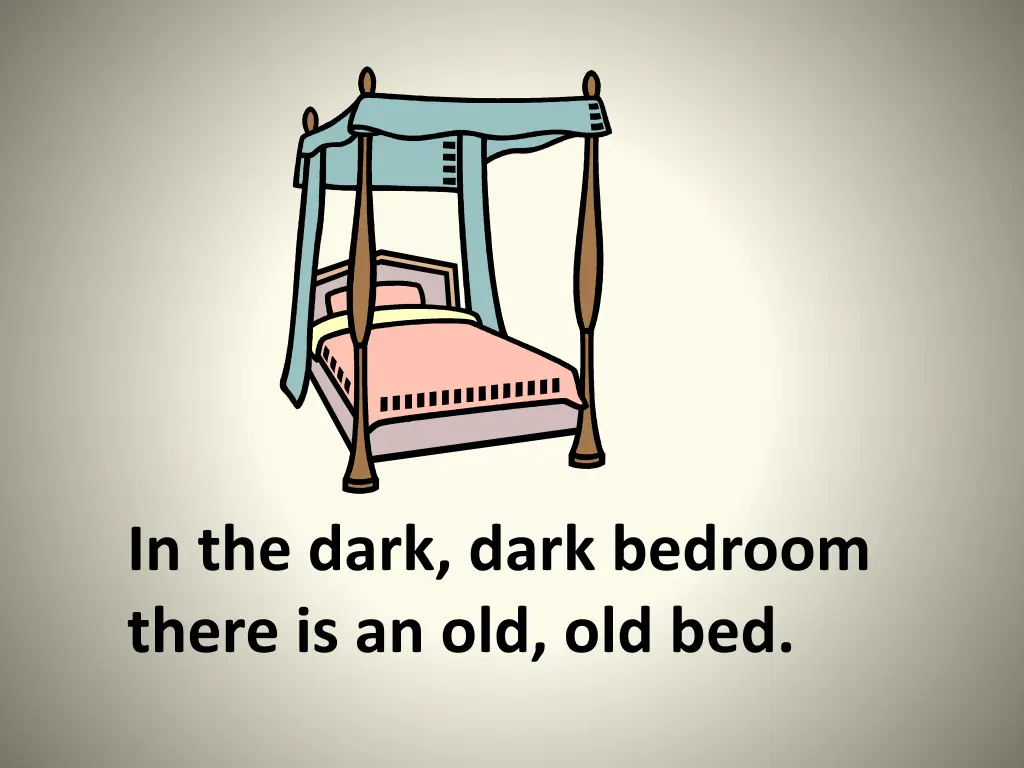 in the dark dark bedroom there is an old old bed