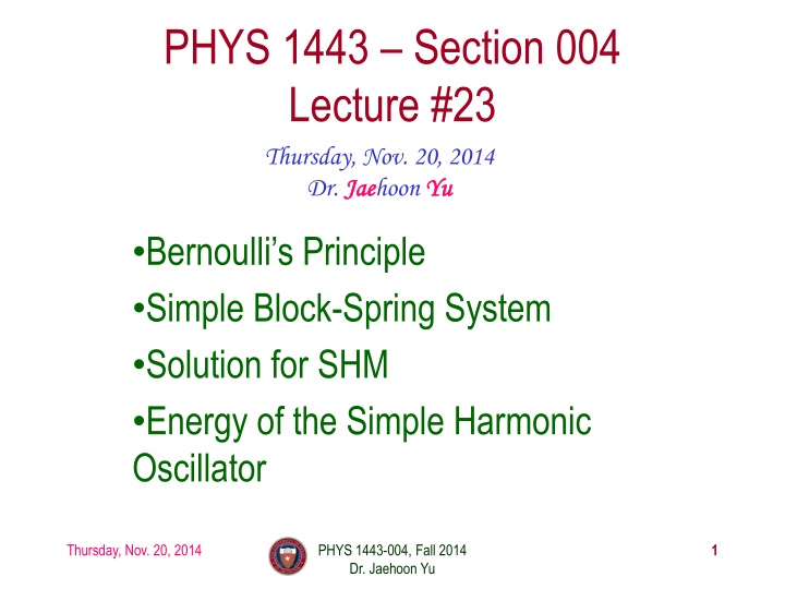 phys 1443 section 004 lecture 23 thursday