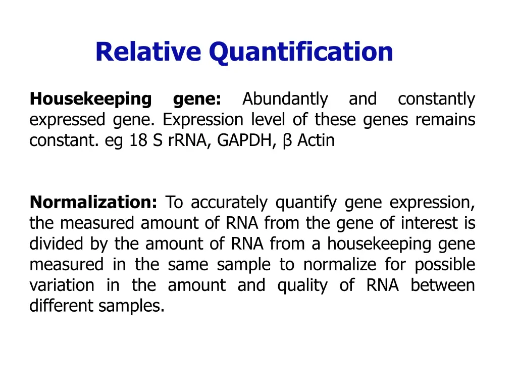 relative quantification