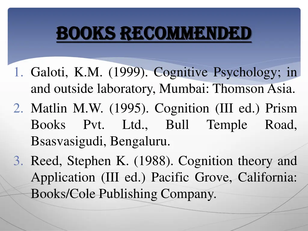 books recommended books recommended