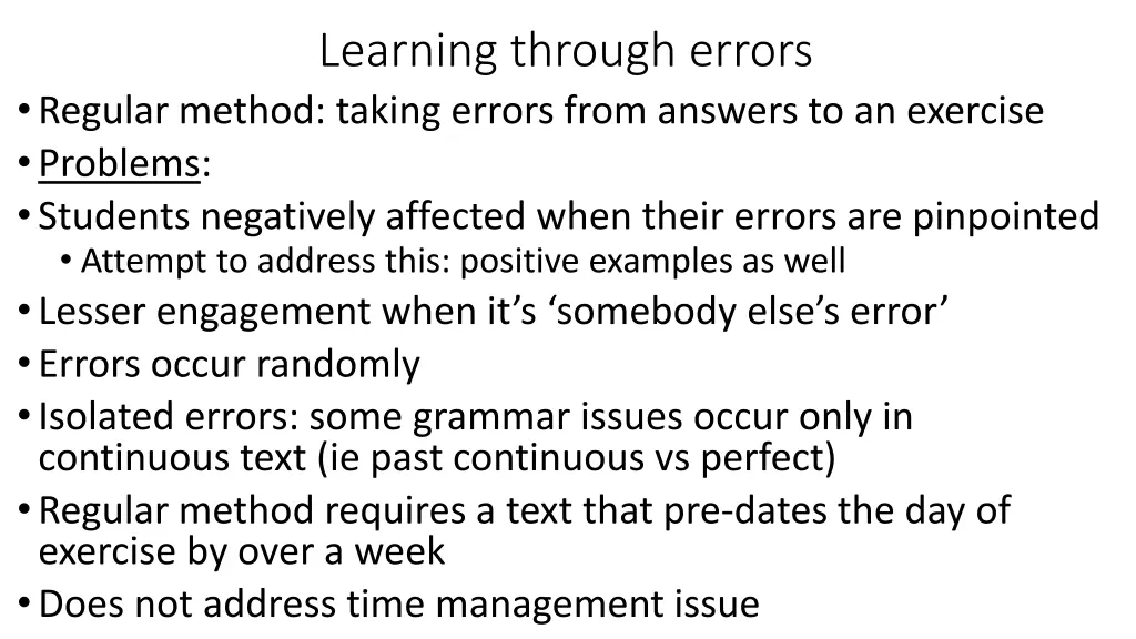 learning through errors