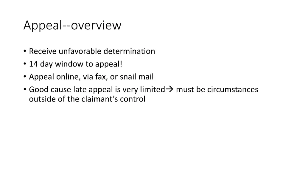 appeal overview