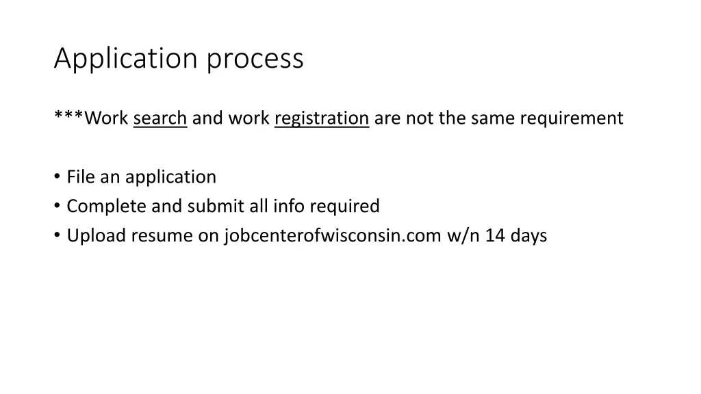application process 1