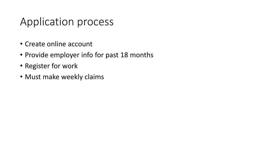 application process