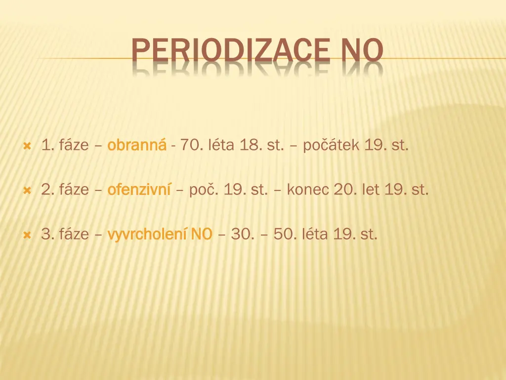 periodizace no