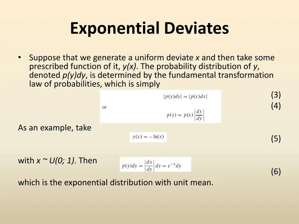 exponential deviates