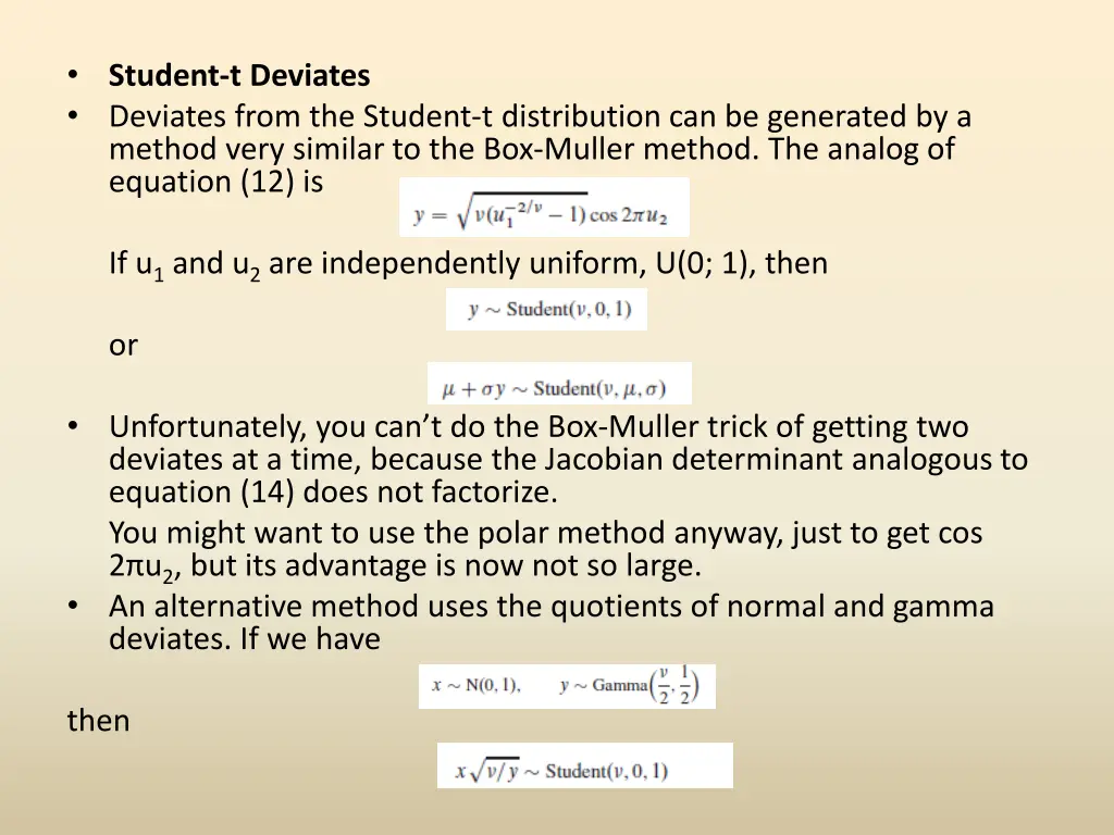 student t deviates deviates from the student