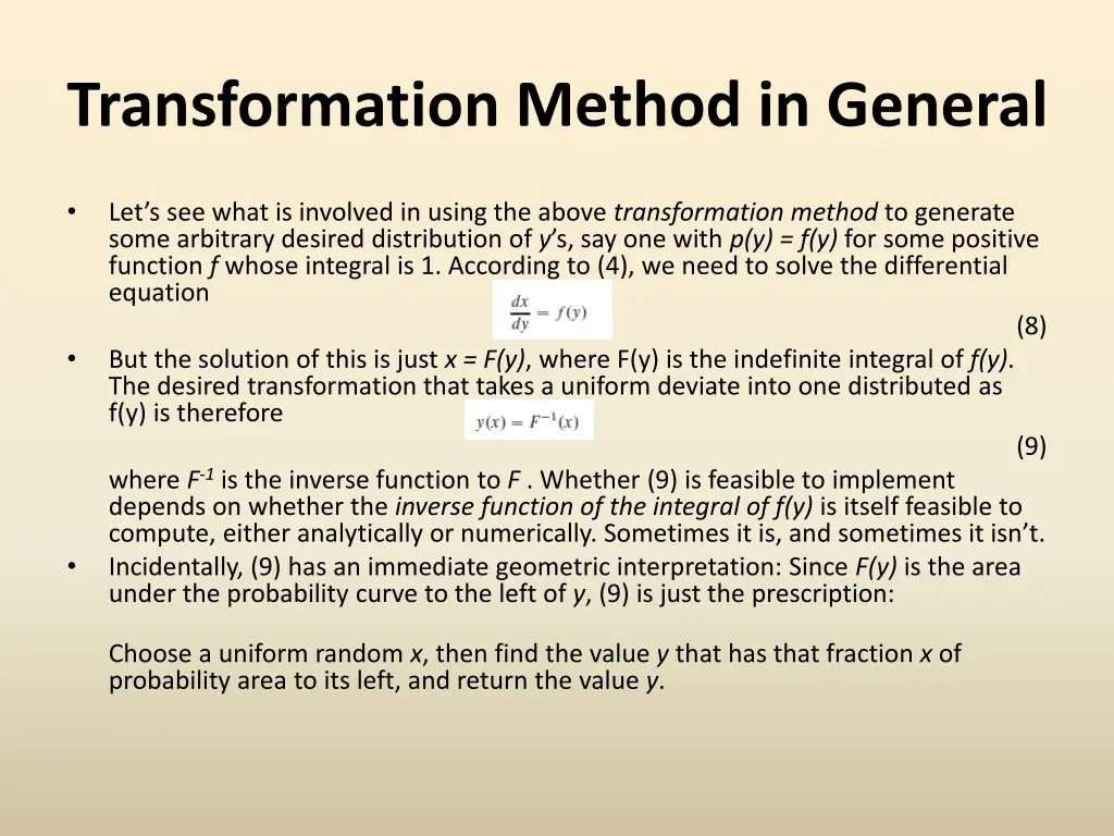 transformation method in general