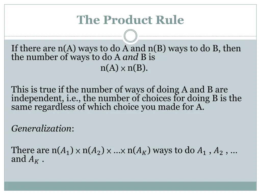 the product rule