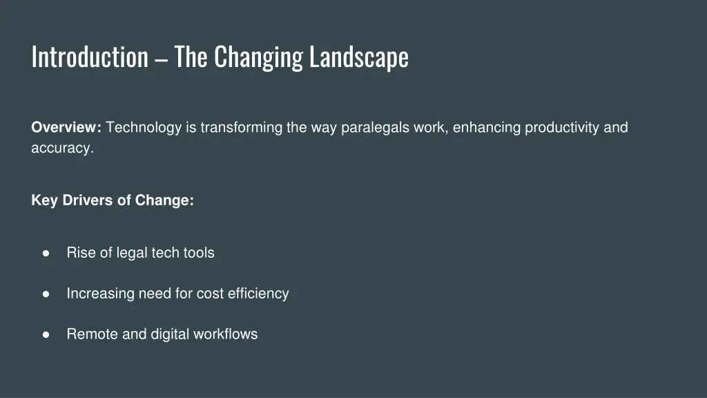introduction the changing landscape