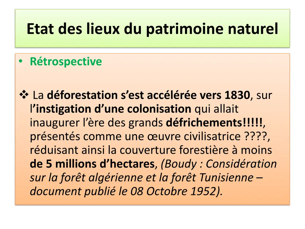 etat des lieux du patrimoine naturel 1