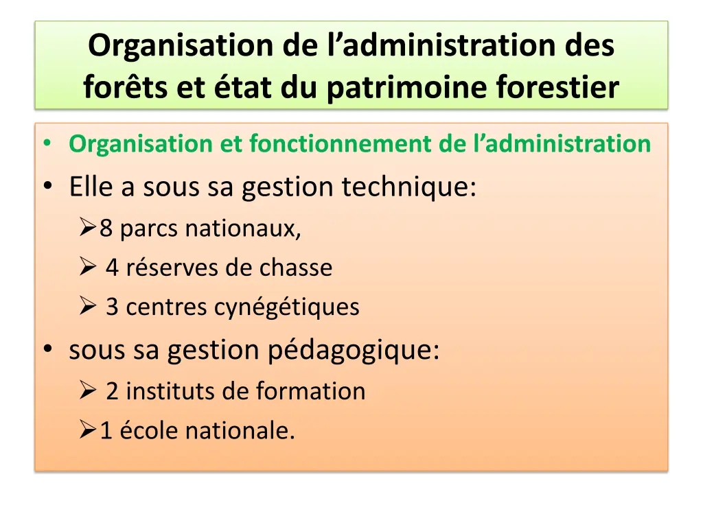 organisation de l administration 2
