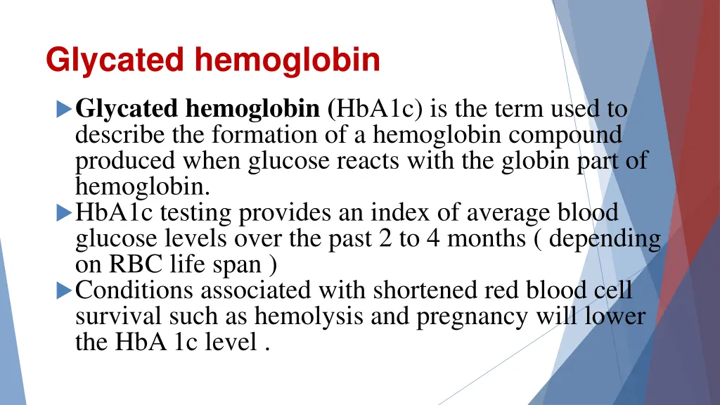 glycated hemoglobin